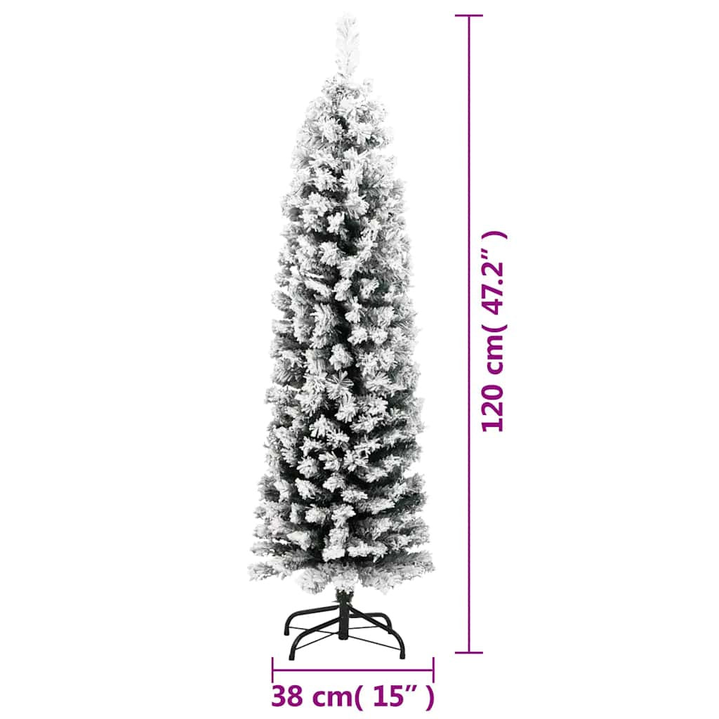 Vidaxl Árbol De Navidad Artificial Verde Con Nieve Pvc 120 Cm_2
