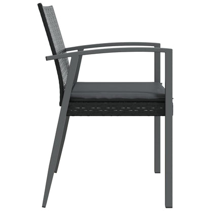Vidaxl Sillas Jardín Cojines 4 Uds Ratán Sintético Negro 56,5x57x83 Cm_4