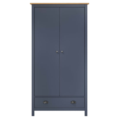 Armario De 2 Puertas Hill Madera Maciza Pino Gris 89x50x170cm_1