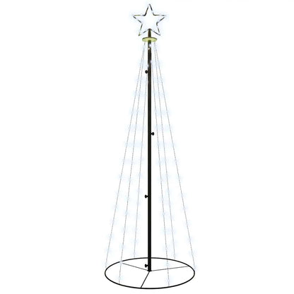 Vidaxl Árbol De Navidad Cónico 108 Led Blanco Frío 70x180 Cm_0