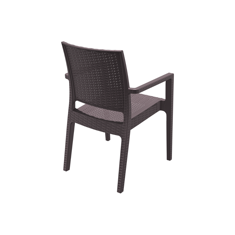Siesta Exclusive Pack De 2 Sillas Para Exterior Ibiza Ratán Marrón_3