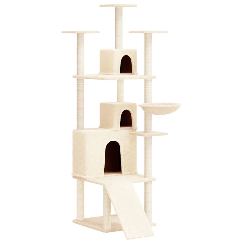 Vidaxl Rascador Para Gatos Con Postes De Sisal Crema 175 Cm_0