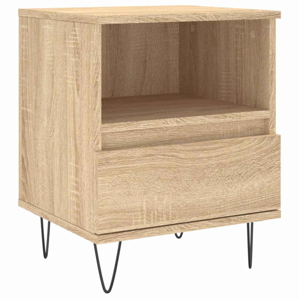 Mesitas Noche 2 Uds Madera Ingeniería Roble Sonoma 40x35x50 Cm_3
