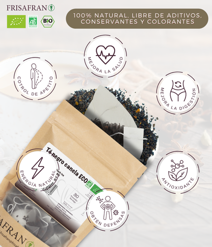 Té Negro Canela Ecológico Pirámides | Calidad | Frisafran 30 Uds_1