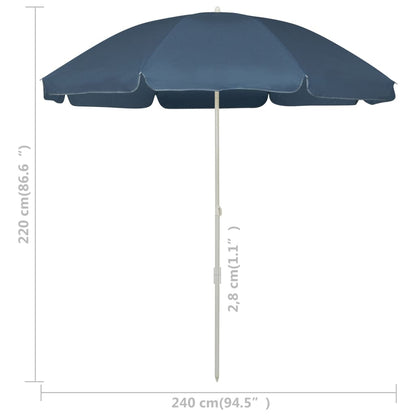 Sombrilla De Playa Azul 240 Cm_4