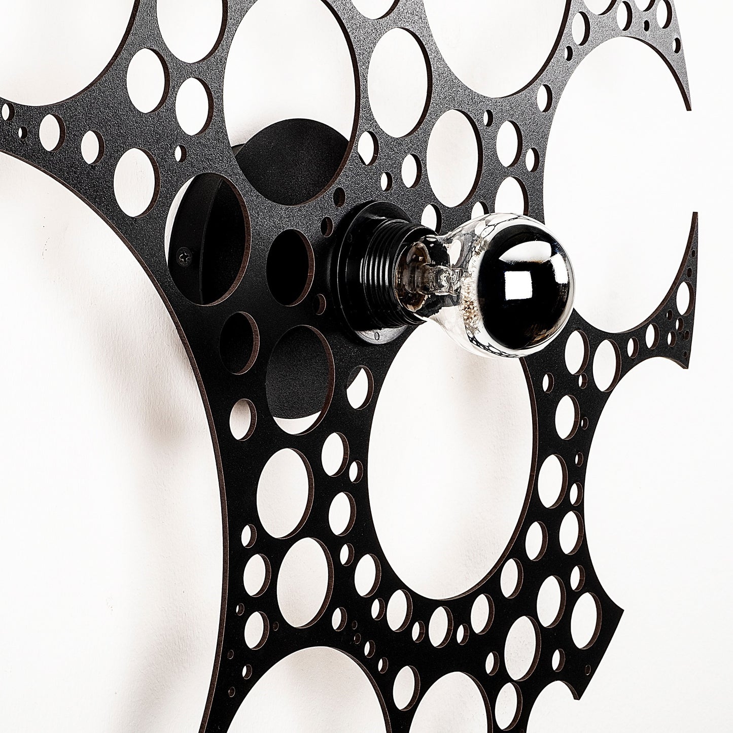 Aplique De Pared, Mdf , Negro, 50x12x50, Casquillo E 27 Max 100 W_3