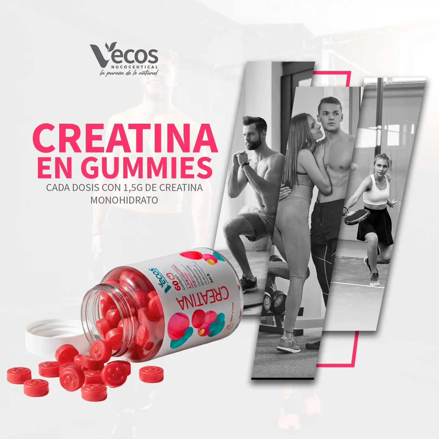 Creatina Vecos 60 gummies