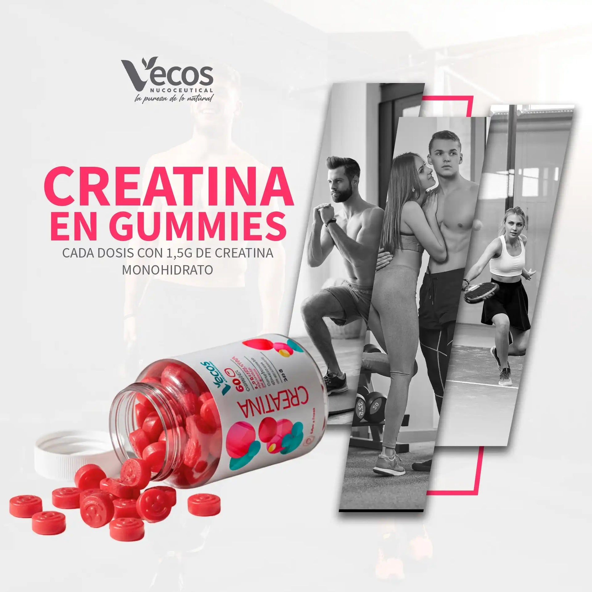 Creatina Vecos 60 gummies