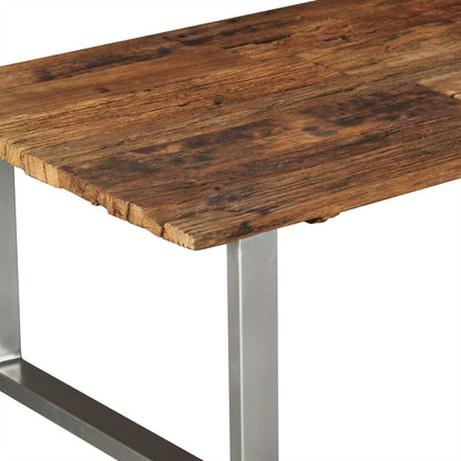 Mesa De Centro Madera Maciza Reciclada 100x60x38 Cm_4