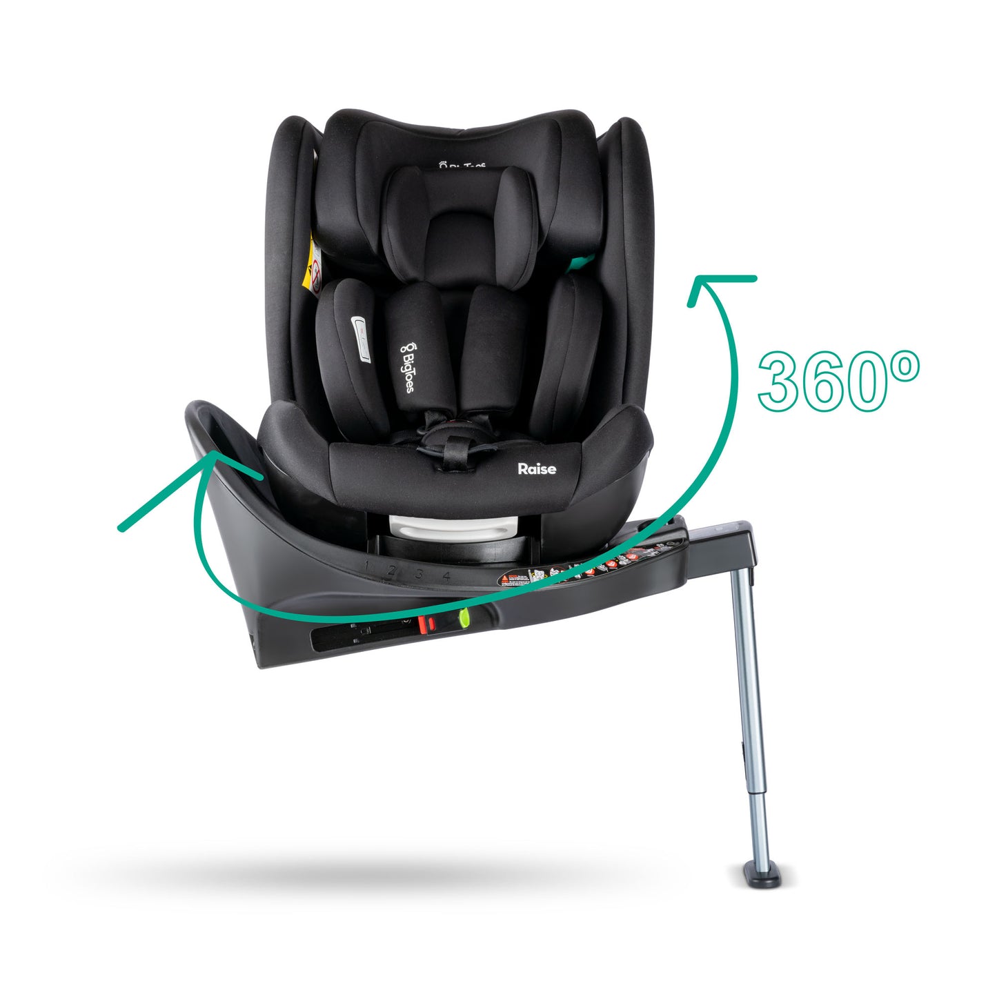 Silla De Coche Para Bebé Bigtoes Raise I-size 40-150 Cm Black Diamond_4