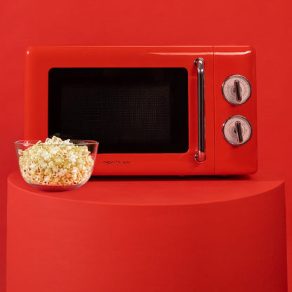 Microondas Mecánico De 20 L Proclean 3010 Retro Red. 700 W En 6 Niveles, Temporizador Hasta 30 Minutos, Modo Descongelación, Diseño Vintage En Rojo,_3