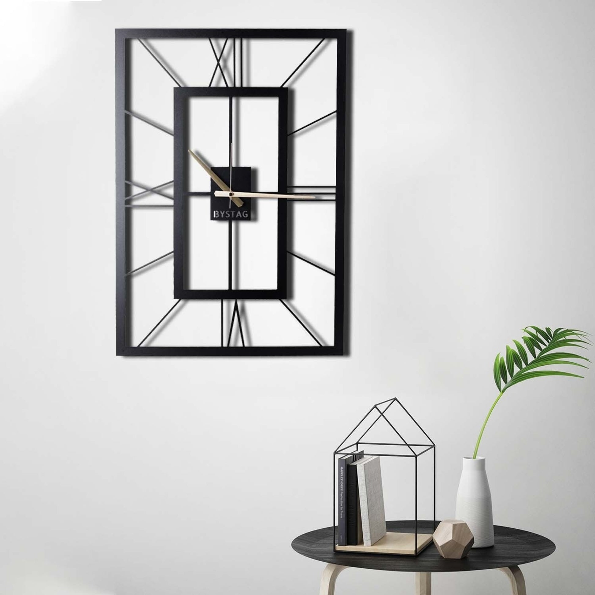 Reloj De Pared Cuadrado Metal 70x49_5