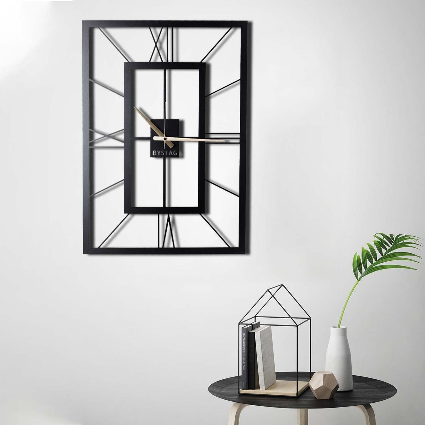 Reloj De Pared Cuadrado Metal 70x49_5