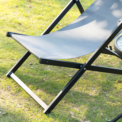 Outsunny Conjunto De 2 Tumbonas Reclinables Y Plegables 58x96.5x91.5cm Gris_3