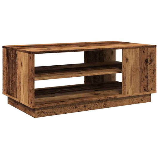 Mesa De Centro Madera Ingeniería Madera Envejecida 102x55x43 Cm_0