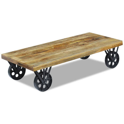Mesa De Centro Madera De Mango 120x60x30 Cm_2