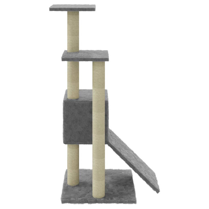 Vidaxl Rascador Para Gatos Con Postes De Sisal Gris Claro 92 Cm_5