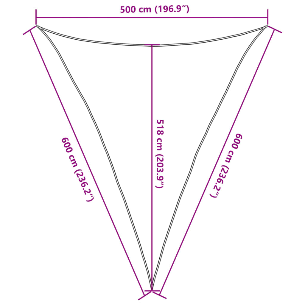 Vidaxl Toldo De Vela Blanco Hdpe 160 G/m² 5x6x6 M_2