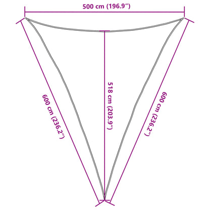 Vidaxl Toldo De Vela Blanco Hdpe 160 G/m² 5x6x6 M_2