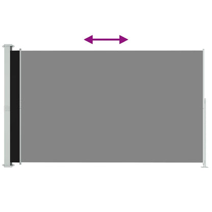 Vidaxl Toldo Lateral Retráctil De Jardín Negro 180x300 Cm_3