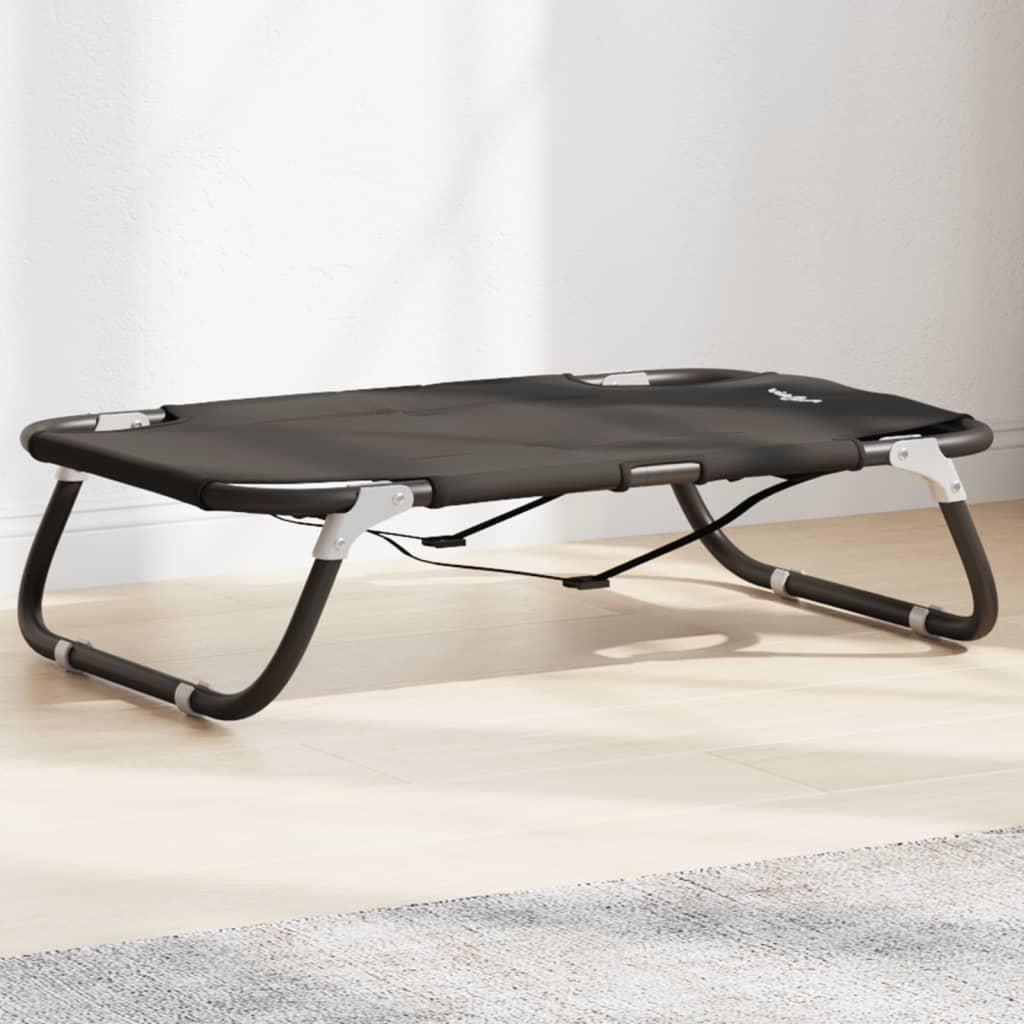 Cama Para Perros Plegable Tela Oxford Y Acero Gris Antracita / Vetonek_2