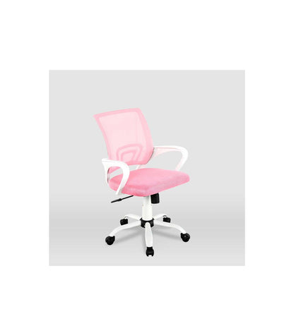 Silla De Estudio Juvenil Martina En Rosa Y Blanco. Alto: 88-98, Ancho: 57, Fondo: 53.5._4