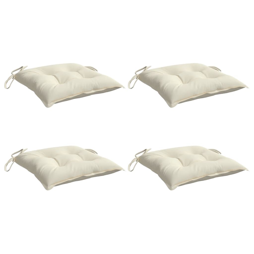 Vidaxl Cojines De Silla De Jardín 4 Uds Tela Oxford Crema 40x40x7 Cm_0
