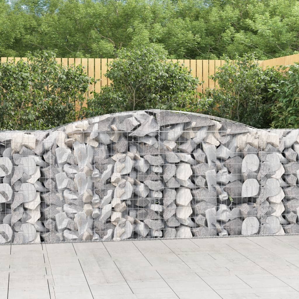 Cestas De Gaviones 4 Uds Forma De Arco Hierro 400x50x100/120 Cm_1