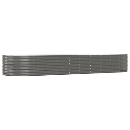 Jardinera Arriate Acero Galvanizado Gris 447x140x68 Cm_0