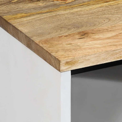 Mesita De Noche Madera Maciza De Mango 50x33x60 Cm_4