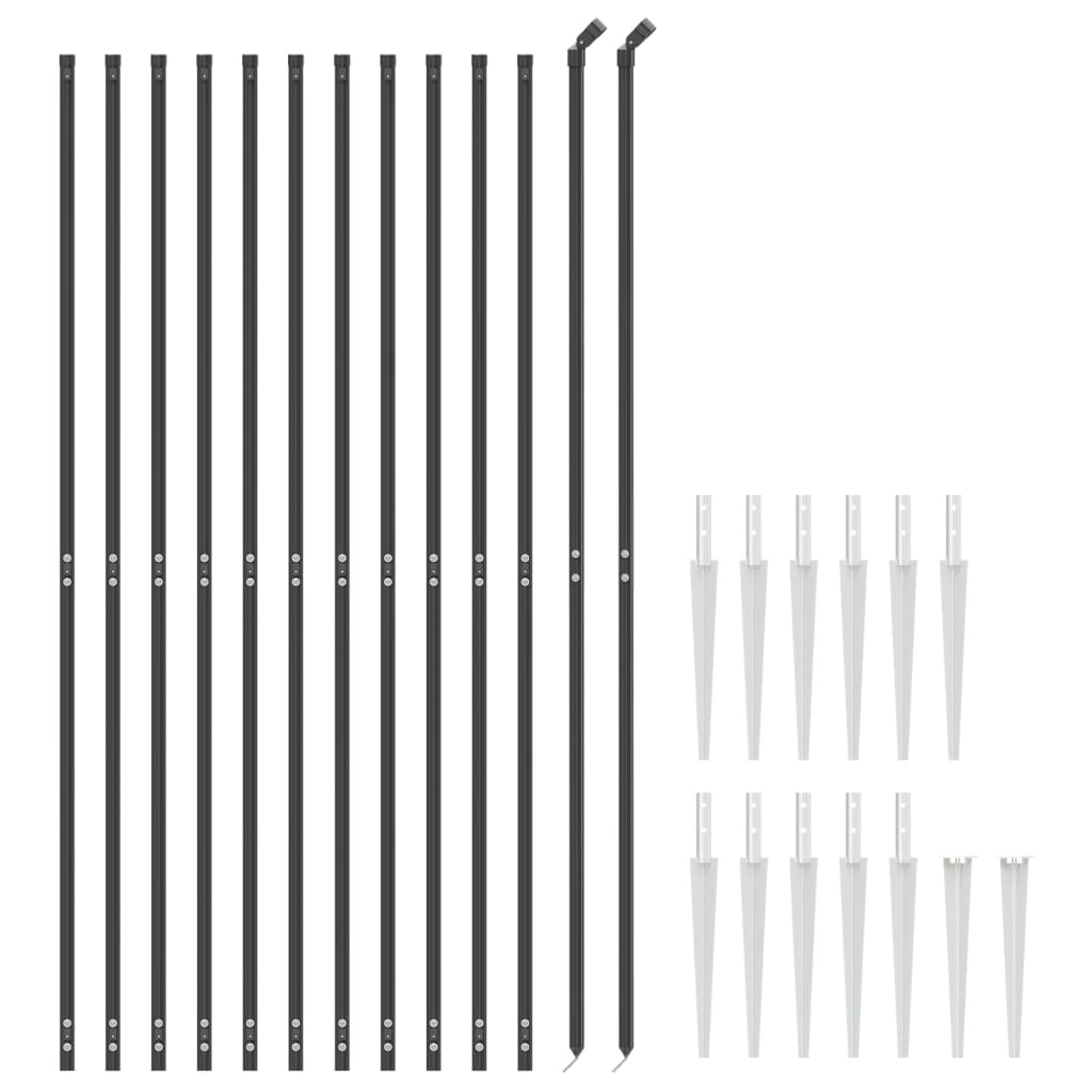 Cerca De Alambre Con Pinchos De Anclaje Gris Antracita 2,2x25 M / Vetonek_1