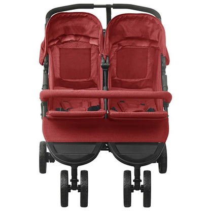 Vidaxl Carrito Para Gemelos De Acero Rojo_1
