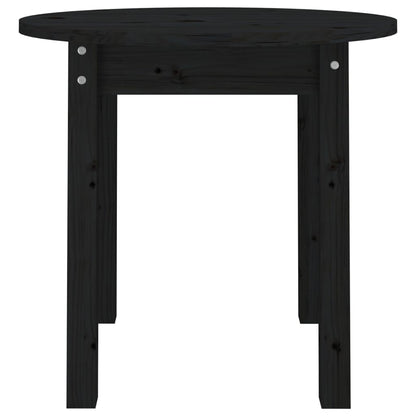 Mesa De Centro Madera Maciza De Pino Negro Ø 45x40 Cm_3