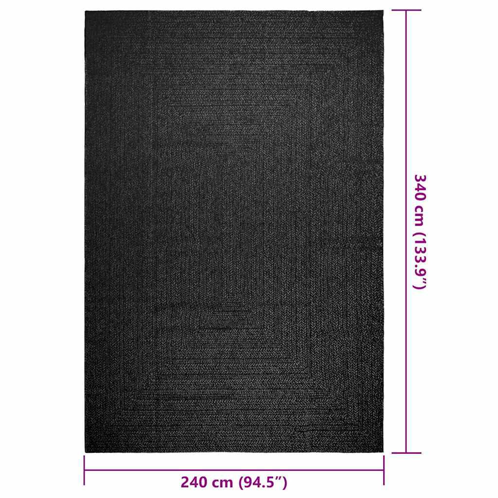 Vidaxl Alfombra Zizur Apariencia Yute Interior Exterior Antracita_2