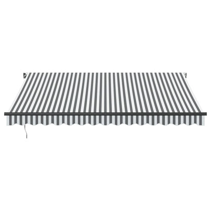 Toldo Retráctil Manual Gris Antracita Y Blanco 400x350 Cm_2