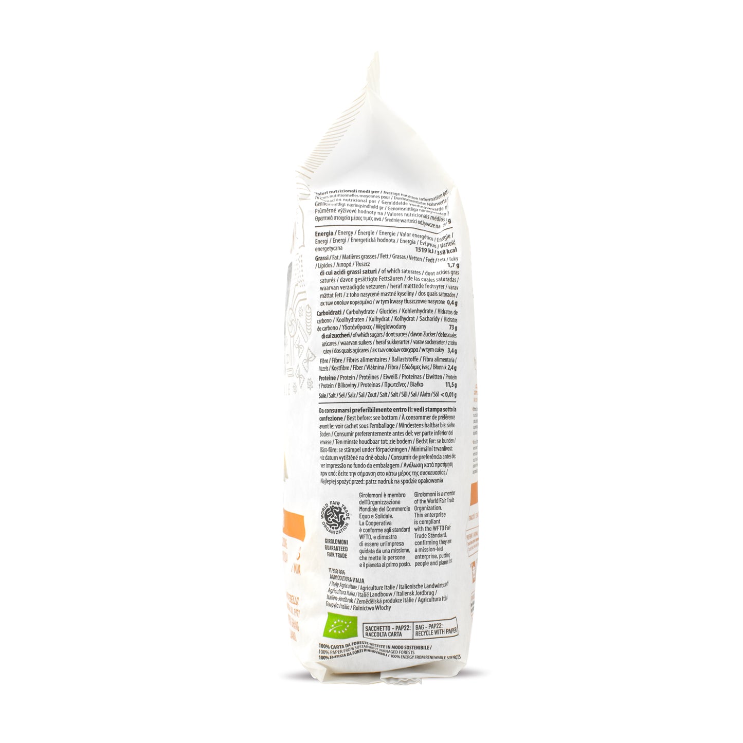 Farfalle de trigo bio Girolomoni 500g
