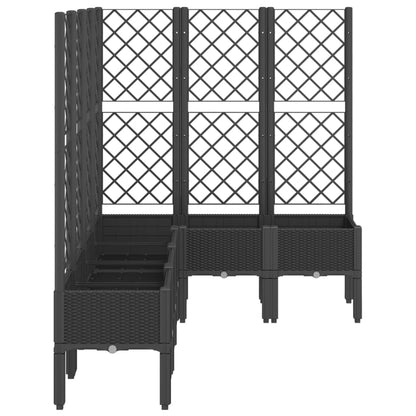 Jardinera Con Enrejado Pp Negro 160x120x142 Cm_3