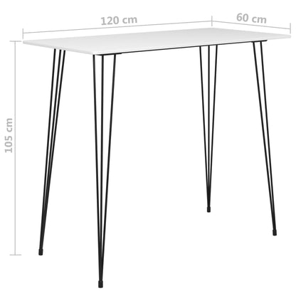 Mesa Alta De Cocina Blanco 120x60x105 Cm_3
