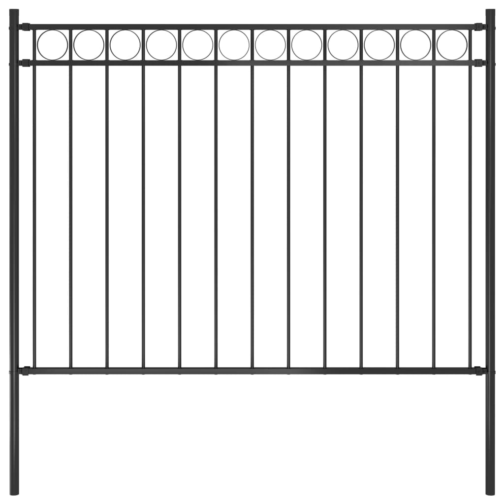 Valla De Jardín Acero Negro 1,7x1,2 M / Vetonek_1