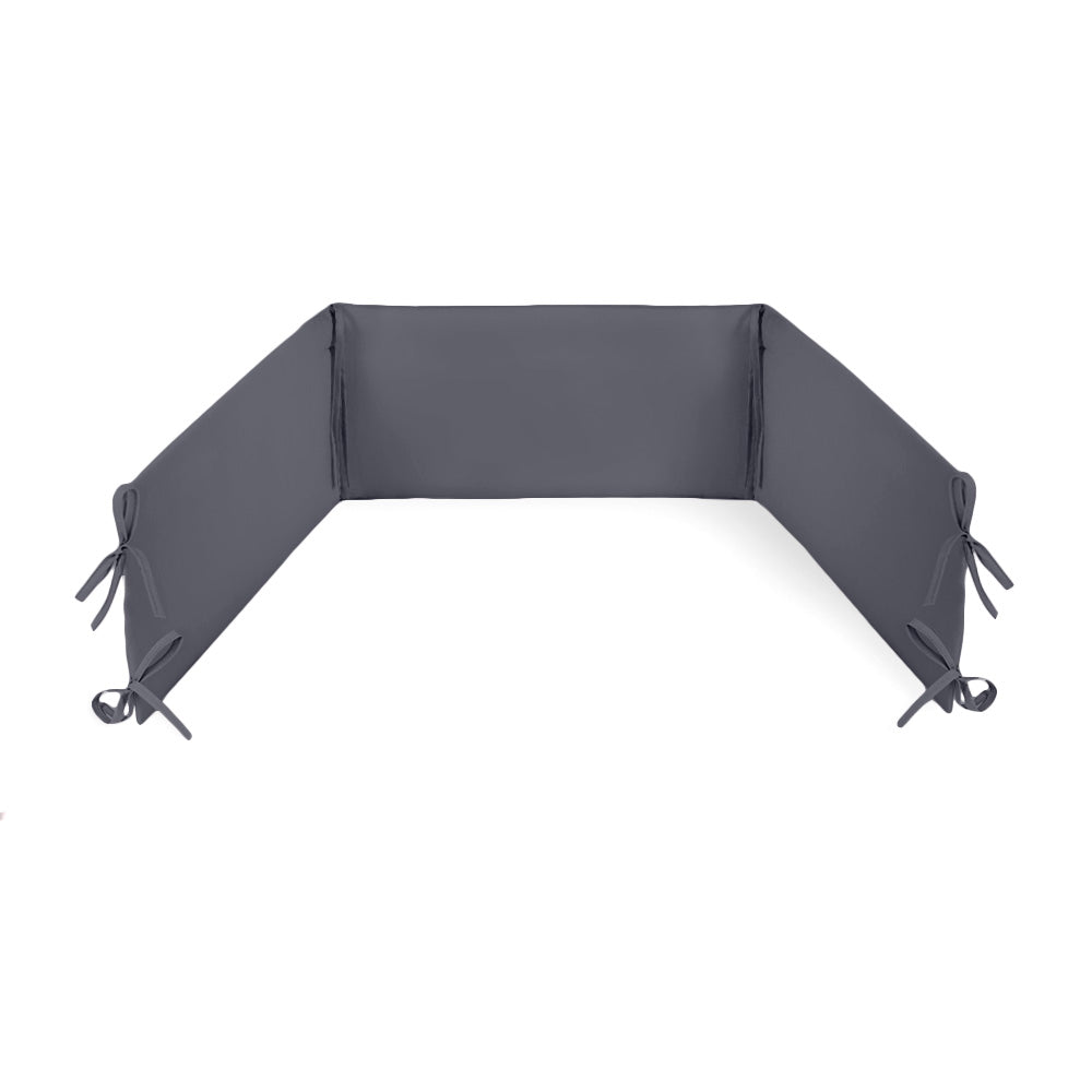 Chichonera Para Cuna 180x30 Algodón Gris Grafito