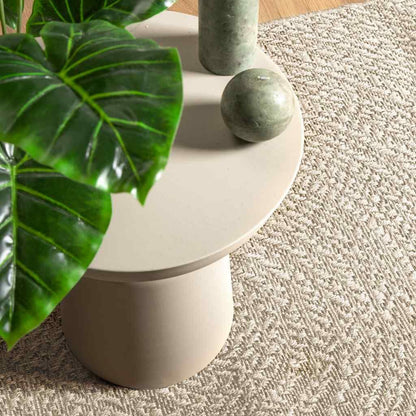 Vidaxl Alfombra Zizur Apariencia Yute Interior Exterior Crema_1