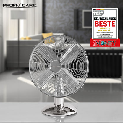 Ventilador De Mesa, Silencioso, Retro, Diámetro Exterior 30 Cm, 3 Velocidades, Oscilante, Proficare Vl 3063m_1
