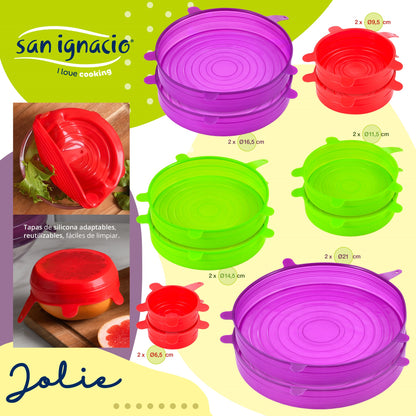 Set 24pc Tapas Silicona, Colección Jolie_1