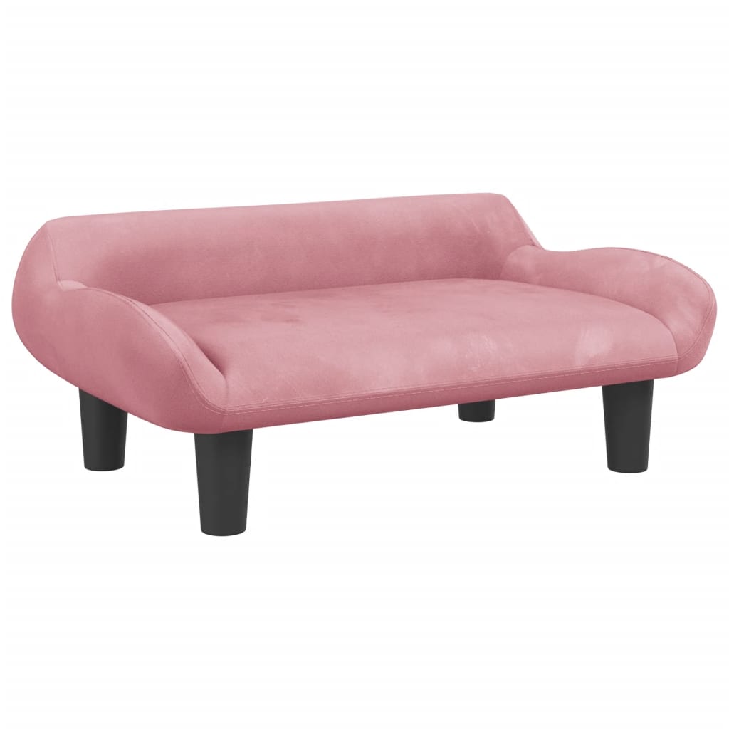 Cama Para Perros De Terciopelo Rosa 70x40x24 Cm / Vetonek_5
