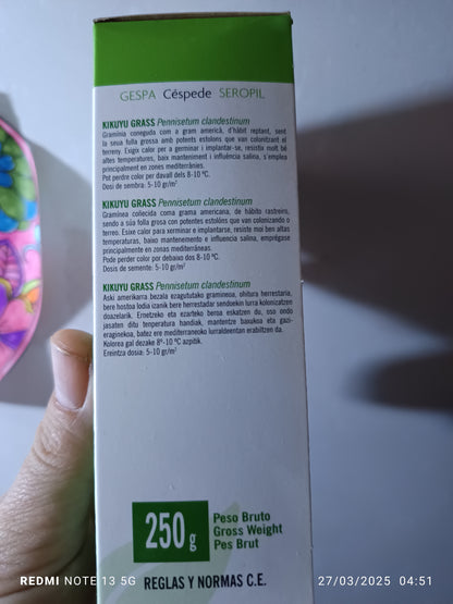 Semillas De Cesped Kikuyu Grass Caja De 250g