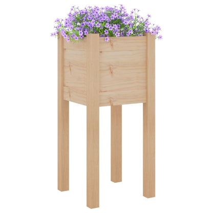 Jardineras 2 Uds Madera Maciza De Pino 31x31x70 Cm_2