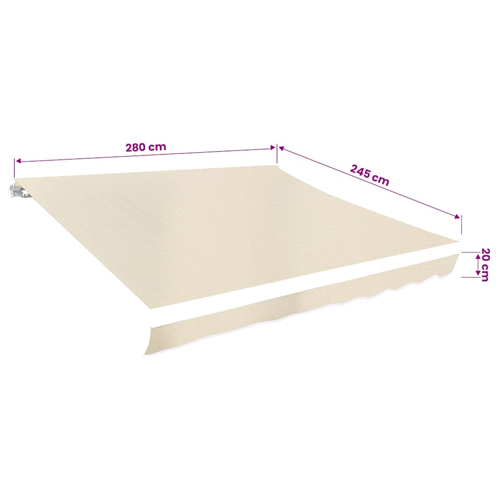 Tela De Repuesto Para Toldo Crema 3x2,5 M Poliéster_3