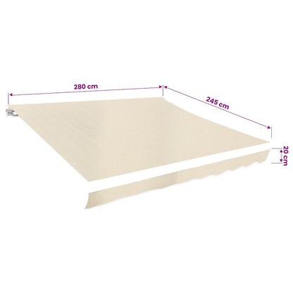 Tela De Repuesto Para Toldo Crema 3x2,5 M Poliéster_3