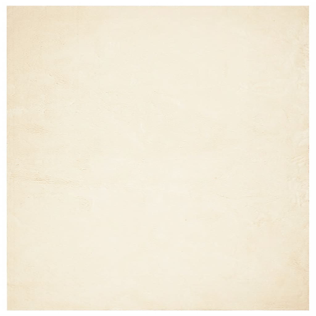 Vidaxl Alfombra De Pelo Corto Suave Lavable Huarte Crema 240x240 Cm_0