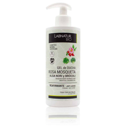 Gel de Ducha Rosa Mosqueta, Alga Nori y Brócoli Labnatur Bio 450 ml | Hidratante, Reafirmante y Antioxidante | Vegano_0